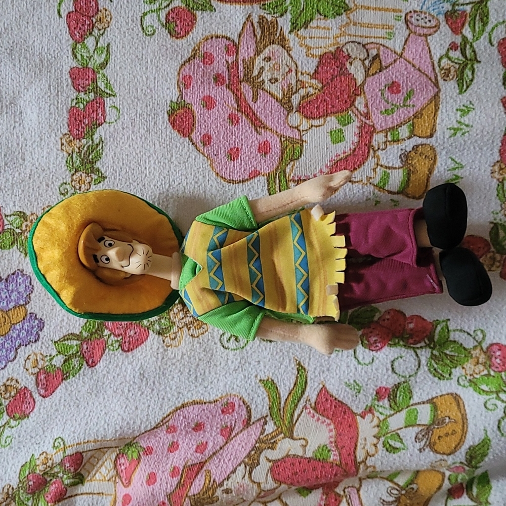 Scooby Doo Hard Headed Shaggy Doll Wearing Sombrero